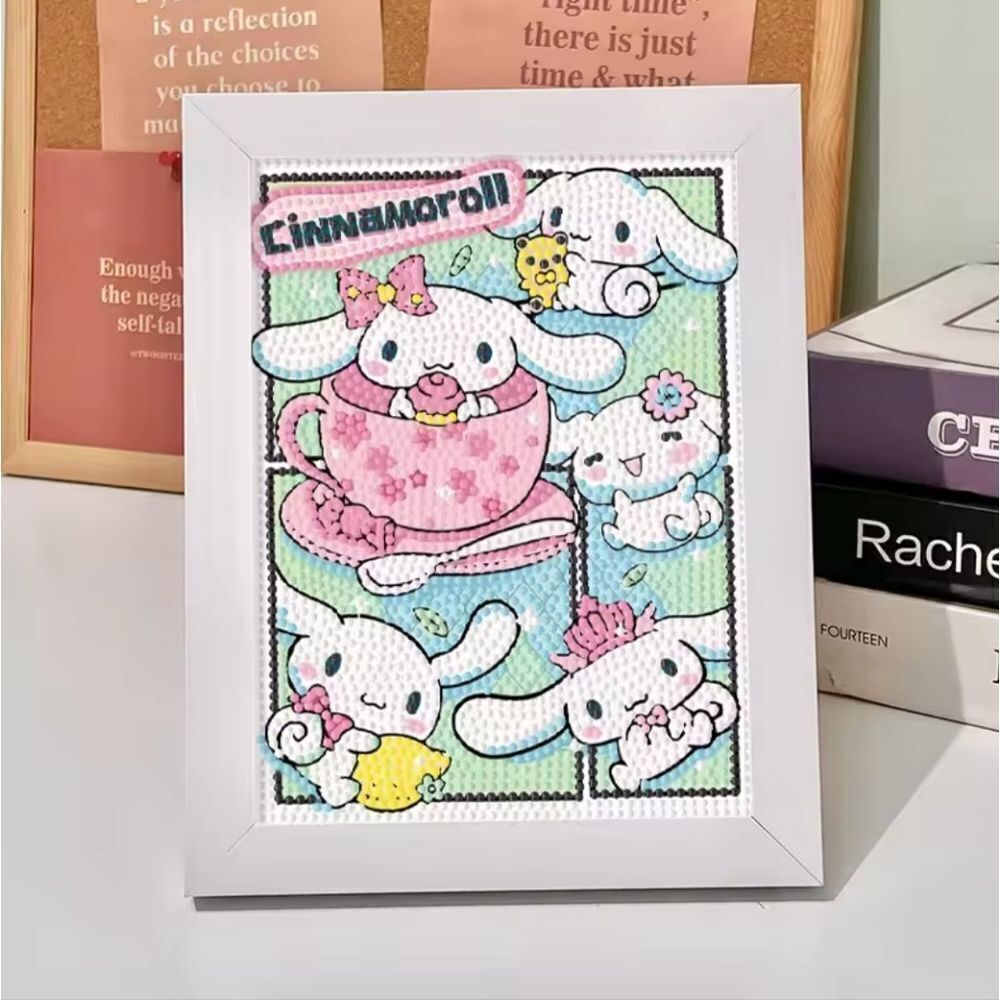 Brand New DIY Cinnamoroll Diamond Beads Art With Frame